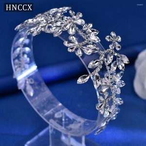 Nakładki HNCCX ręcznie robione opaski ślubne Rhinestone Liście Nekury Ślubna moda Kryształowe Hair Akcesoria do panny młodej CP239