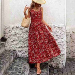 Casual Dresses Designer Dress Women's summer fashion print strap bohemian dress for women Plus size Dresses