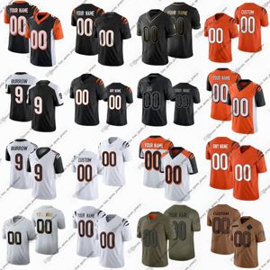 9 Joe Burrow Football Trikot Joe Mixon Tee Higgins Tyler Boyd Jamarr Chase Germaine Pratt Logan Wilson Tee Higgins Jessie Bates III Mylphy Amarius Mims