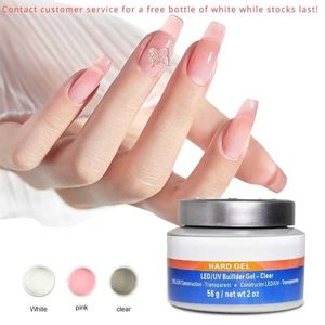 Nail Gel No burning construction IBD LED/UV gel builder transparent/pink/white nail enhancement - new extension for polyUV Q240507