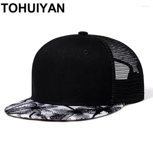 Ball Caps Tohuiyan Coconut Tree Cap Cap Summer Magh Trucker Cappello UNISEX Cappelli Snapback Cappelli Hip Hop Baseball