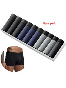 UNDUPTS 10 PCS PACK BOXER ŞARKILARI Erkek iç çamaşırı pamuk nefes alabilen külot Erkekler İçin Erkekler Seksi Homme Boxershorts Box Gay Slips y240507