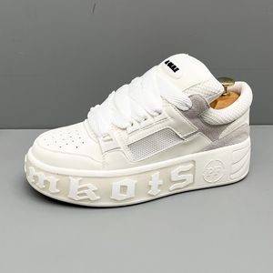 Europeisk stil bröllopsklänning festskor vår mode mesh andas utomhus casual sneakers runda tå tjock botten affär fritid promenad loafers d18