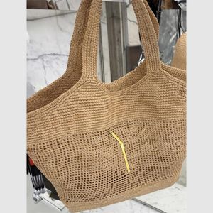 Large Einkaufstasche Designer -Tasche Handtasche Hochwertige Icare Maxi Umhängetasche Bolso Mujer Letter Weekend Staw Bags Strand Urlaub Reisen Raffias gute Qualität TE051 H4