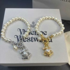 Designer Westwood Ship Pearl Saturno Bracciale per donne Accessorio per il collo ad alta versione alla moda di lusso