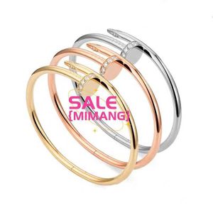 Designer Kajia Nail Bracelet Simple and Personalized Opening 18k gold Stainless Steel Non fading High Grade Hand Jewelry 4MRX FQ57