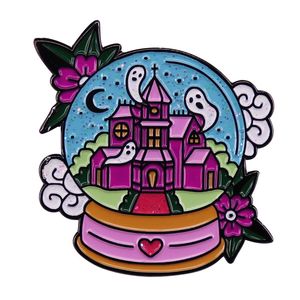 Halloween skräck skrämmande tarot gotisk emalj pin barndom spel film film citat brosch badge söta anime filmer spel hårda emaljstift s10