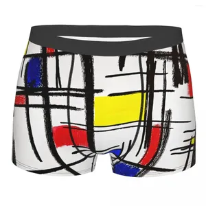 Ministerty Mondrian Minimalist de Stijl Modern Art Man's Bokser Bokser