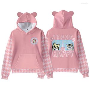 Men039s Hoodies Sweatshirts Lämpliga 3D -tryck Tiger Hoodie Boys Girls Animal Tops Fashion Autumn Hip Hop Cat Ears Kids Hooded7565696