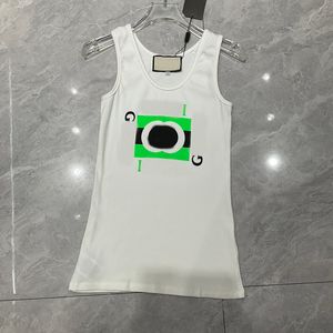 24SS Summer Womens Dress Classic Letter Print Slim Fit Tank Top Top Designer для рождения дамы.