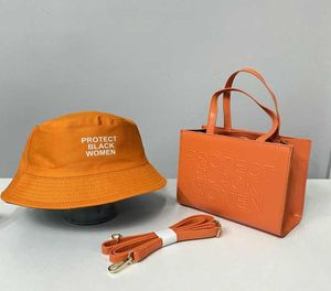 Donne set cappello a secchio Ladies Leather Protect Black People Bag 2022 Borse per tote di lusso per borsetta da donna e cappelli2048231