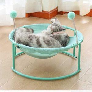 Łóżka dla kota meble kota oddychająca siatka urocza kołyska krzesło hamak hamak odłączona do mycia kota szczeniaka sofa sofa sofa kota letnie D240508