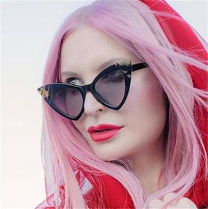 Óculos de sol de olho gato mulheres 2021 designer de marca vintage feminina lady ladyyewear clássico retro moderno colorido leopardo print2262073