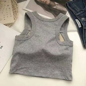 Tank da donna Donne sexy Crop Tops Tank Female senza cucitura Sports Sports Lingerie In biancheria intima Summer Summer Summer With Chest Pads