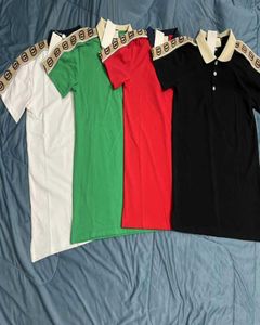 2022 Летняя бренд одежда роскошная дизайнер -дизайнерские рубашки Men Casual Polo Fashion Snake Bee Print Вышивая футболка High Street Mens 4023888