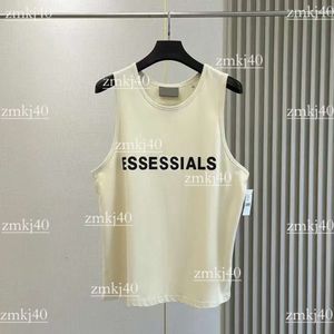 ESS Mens Tank Top 1977 футболка EssentiessShirt Trend Brand Трехмерная надпись Pure Cotton Lady Sports Casual Loak High Street Reteveless Vest 970