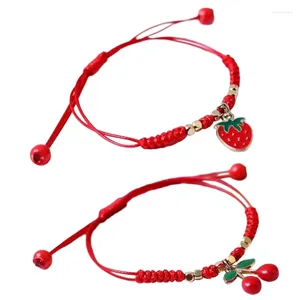 Charm Bracelets Y4QE Fashionable Stylish Strawberry/Cherry Hand Rope For Fashionistas