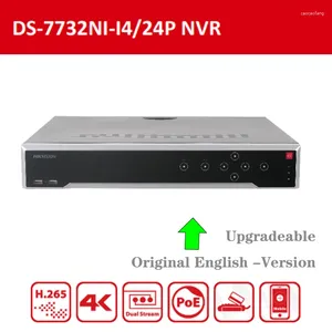 HikVision Inglês Versão Rede de vídeo Recorder para câmera IP 32CH 24 POE NVR 4 SATA DS-7732NI-I4/24P PLUEL PLAY H.265 H.264