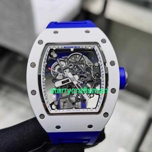 RM Luxury Watches Механические часы Mills Мужская серия Ceramic Manual Machinery 49.9 x 42,7 мм мужские часы RM055 Белый керамический глобальный предел 40 единиц ST3A