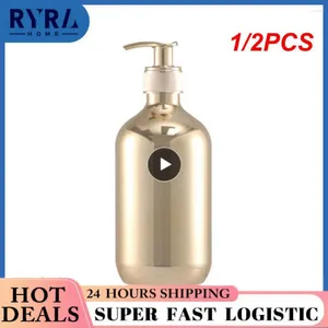 Liquid Soap Dispenser 1/2PCS 300/500ml Electroplated Plastic Gold Silver Bottles Dispensers Refillable Lotion Shampoo Shower Gel