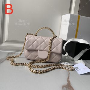 Chain bag designer bag 1:1 TOP quality 19cm genuine leather shoulder bag lady handbag With box C449