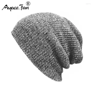 Berets Winter Hats For Men Women Knit Casual Hat Crochet Baggy Beanie Ski Slouchy Chic Knitted Cap Skull Autumn Girls Boys