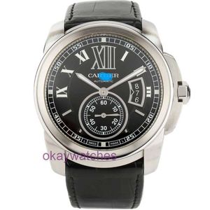 Cartre Luxury Top Designer Automatiska klockor Mekanisk klocka Mens Swiss W7100014 Svartplatta med originallåda