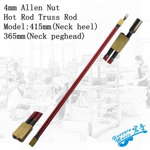 Accessoires 4mm Allen Nuts Hot Rod Truss Rod Zwei -Wege -Gitarren -Truss -Stange Zwei -Wege 365 mm415mm440mm Hochqualität Einstellungshebelzubehör Accessoires