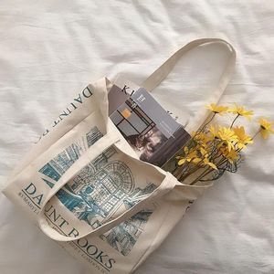 Bag Women Canvas Shoulder London Daunt Books Daily Shopping Bags Students Book Cotton Cloth Handbags Large Tote For Girls