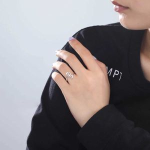 Anéis de casamento Skyrim Lovely Dog P Foot Print Love Heart Ring For Women Girls Aço inoxidável Anel ajustável 2024 Trendy Jewelry Lover Gift