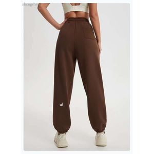 Al Womens joggar softstremes damer höga midja byxor al jogging tröjor yoga byxor yz5074 tjock för höstvinter 3259