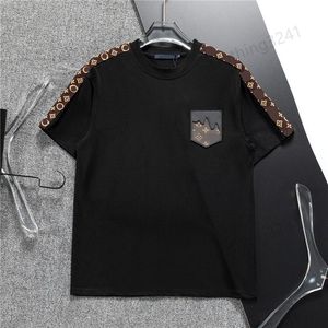 2024 Yeni Yaz Erkek Kadın Tasarımcılar Tişörtler Gevşek Tees Giyim Moda Üstleri Mans Rahat Göğüs Mektubu Gömlek Lüks Sokak Şortlu Kılıf Giysileri Erkek Tshirts Boyut