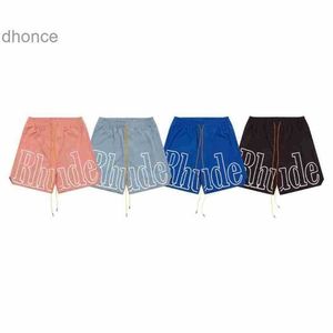 Men's and Women's Trends Designer Fashion Rhude Letter Casual Elastic Sports Shorts Mens Womens High Street Beach Pants