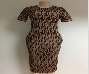 Luxury Sexy Women Dresses Monster Print Short Sleeve Dresses Lady Designer Clothing Club Skinny Dresses5367855