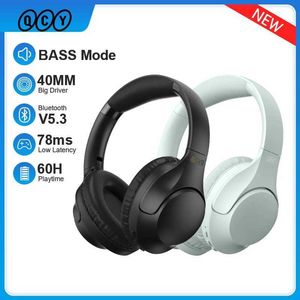 Headsets QCY H2 Pro Wireless Earphones Bluetooth 5.3 BASS Mode High Fidelity Stereo Earphones Cross ear Game Earphones Dual Device Connection J240508