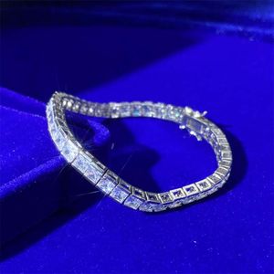 Hip Hop Lifestyle Jewelry 925 Sterling Silver 3mm Princess Cut Zircon Diamond Cuban Tennis Armband