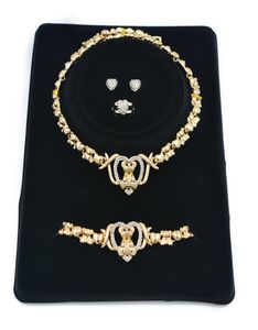 2021 NEW Fashion jewelry 14K gold bracelet womens Necklace womens Wedding braclets earrings for women set6689023