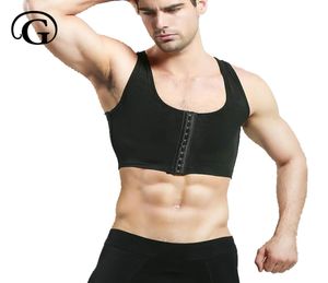 Prager Power Men Control Gynecomastia Shaper Compression Chest Body Placure Corrector Corset Sleeveless Invisible Top Underwear1249378