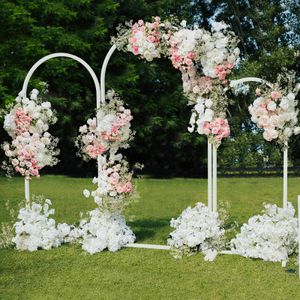 Set di 3 bastoncini da sfondo in palloncino per arco di nozze in metallo per il giardino da sposa decorazione per feste esterne interni 240508