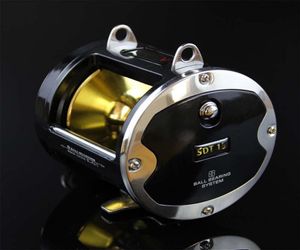 Alta qualidade Big Game Trolling Sea Fishing Reel Saltwater 55lb Power 341 Razão de engrenagem 8BB Jigging de gabarito de pesca