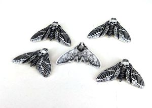 Pendant Necklaces hzew 50pcs accessories Animal moth skull head moth pendant for women man 2211152421001