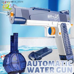 Sand Play Water Fun Huiqibao Automatisk öken Eagle Electric Gun Summer Toy Pistol Outdoor Beach Swimming Pool Vuxen Q240408