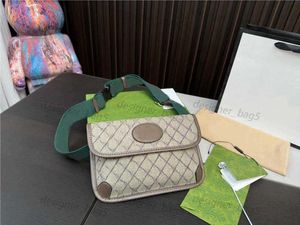 10A Orijinal Kalite Tasarımcı Çanta Moda Klasik Postacı Çanta Bel Castpack Crossbody Bag Dekoratif Çizgili Omuz Kayışı