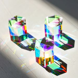 Hutds Farbe Prism Glas Sonnenlicht Dekompress Tischeinrichtung Geburtstag Kristall Kreatives Geschenk Sun Catcher 240430