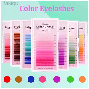 False Eyelashes Colorful classic eyelashes high-quality fake natural soft purple pink brown blue yellow eyelash extensions used for colored d240508