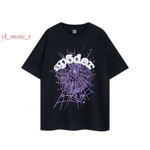 T-shirt designer Trendy SP5de Spide Web 555555 T-shirt a maniche corte stampata per uomini e donne American High Street Mewfles Fashion Short 2440