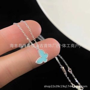 Brand originality High version V Golden Van Butterfly Necklace Thick Plated 18K Gold Light Luxury end Style Live Broadcast jewelry
