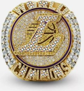 2020Los Angeles Basketball -Meisterschaft Ring Herrenschmuck Edelstahl Ring Ring Basketball Souvenir Los Angeles