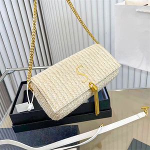 Summer Raffias classic flap tassel baguette Bag Womens handbag 10a quality Straw Shoulder beach Bags Designer Purse mens tote weave crossbody envelope Luxury bags