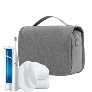 Bolsas de armazenamento Bolsa organizadora de chuveiro Cosméticos pendurados higiênicos Compartimentos espaçosos Acessório de banheiro para limpadores faciais Maquiagem Razoras de maquiagem